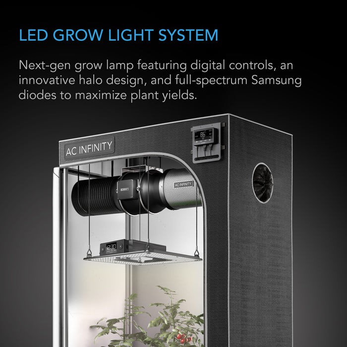AC Infinity IONGRID S22, Full Spectrum LED Grow Light 150W, Samsung LM301H, 2x2 ft. Coverage