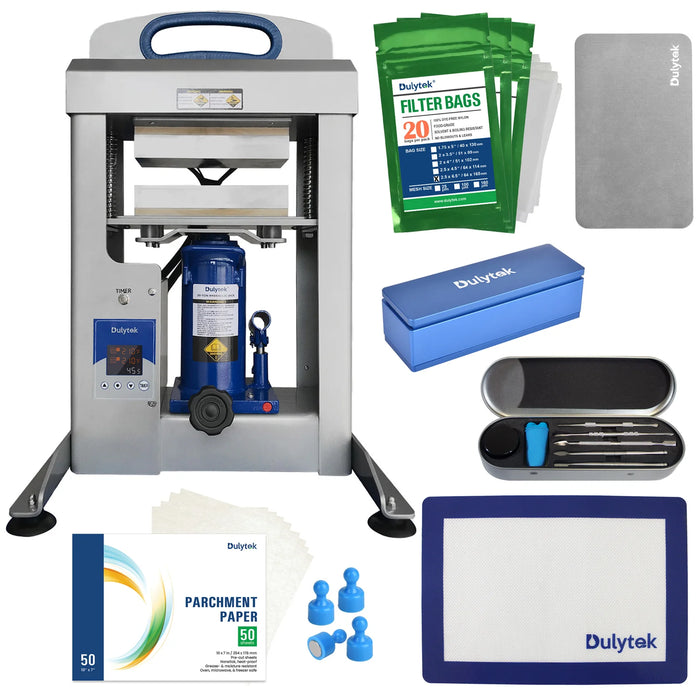 Dulytek DHP20 All-In-One 20 Ton Hydraulic Rosin Press Starter Kit