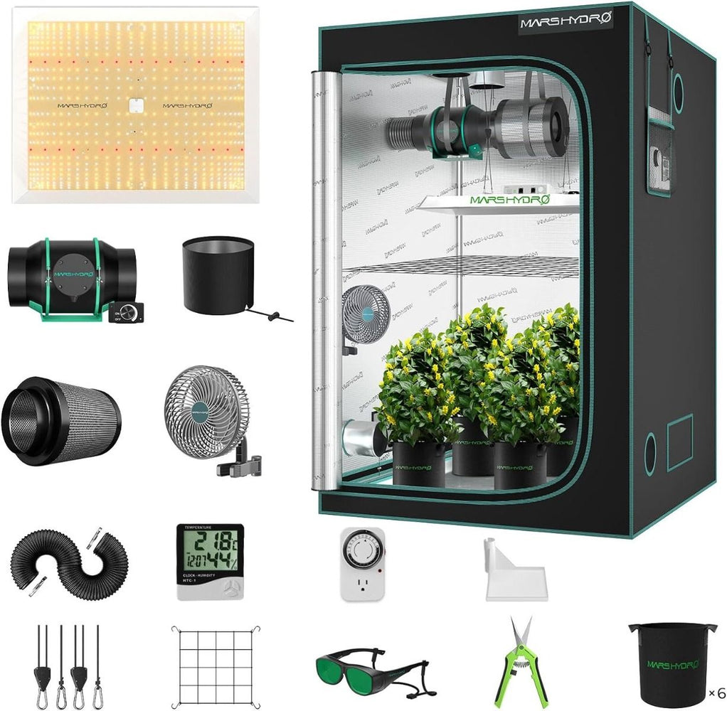 Mars Hydro 4' x 4' Grow Tent Kit with TSW 2000 LED Grow Light