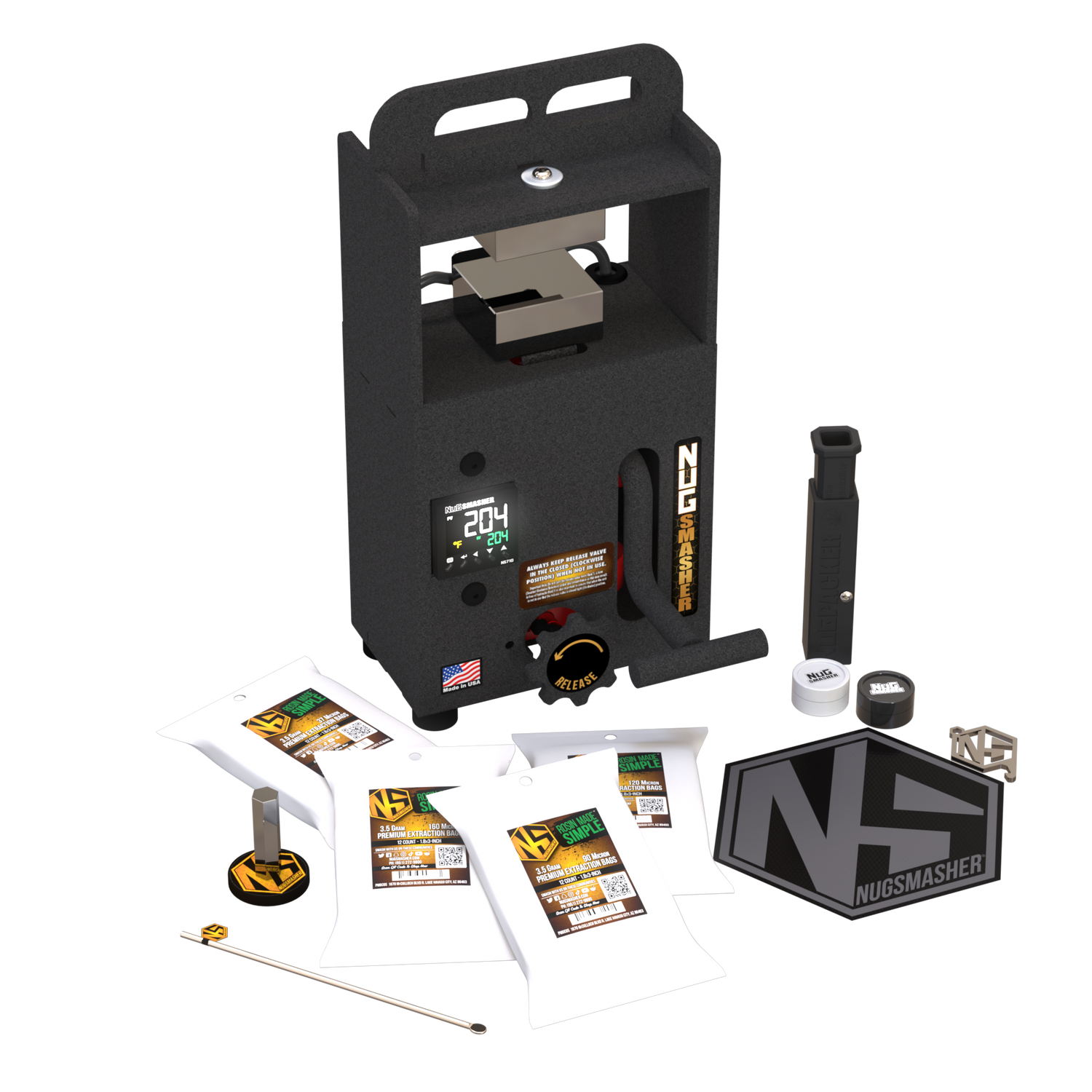 NugSmasher Rosin Presses, Filter Bags, Pre-Press Molds & More — Rightbud