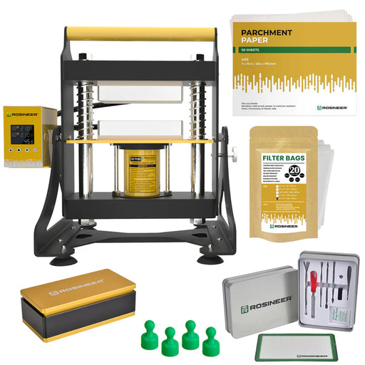 Rosineer SWING 20-Ton All-In-One Hydraulic Rosin Press Starter Kit