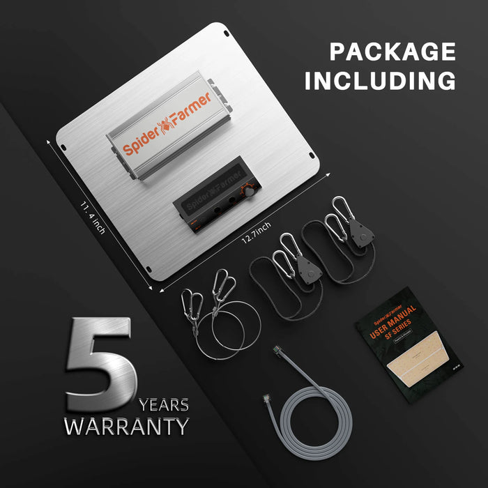 Spider Farmer SF1000 100W LED Grow Light Full Spectrum Dimmable