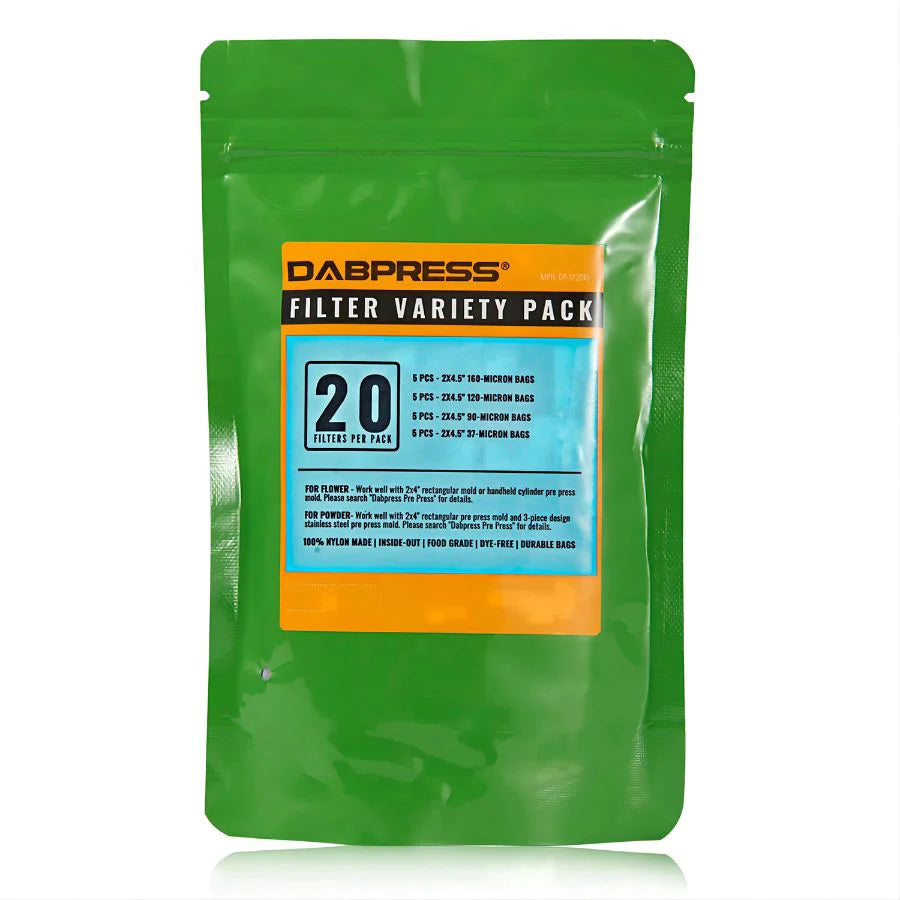 Dabpress Rosin Filter Bags 2" x 4.5" Variety Pack