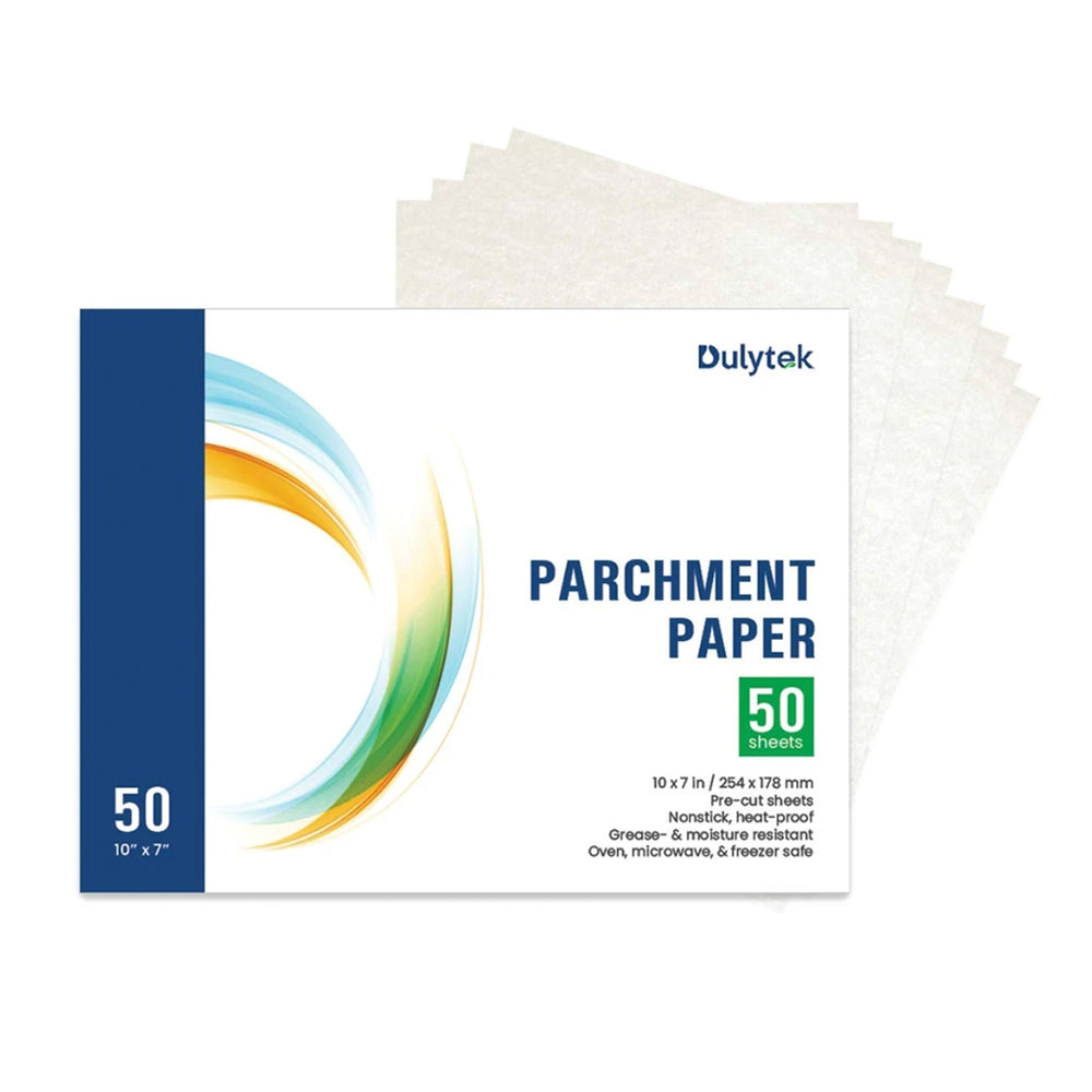 Dulytek 50-sheet Rosin Press Parchment Paper, Pre-cut 10" X 7"