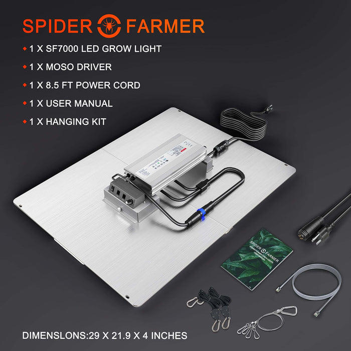 Spider Farmer SF7000 650W Dimmable Full Spectrum LED Grow Light