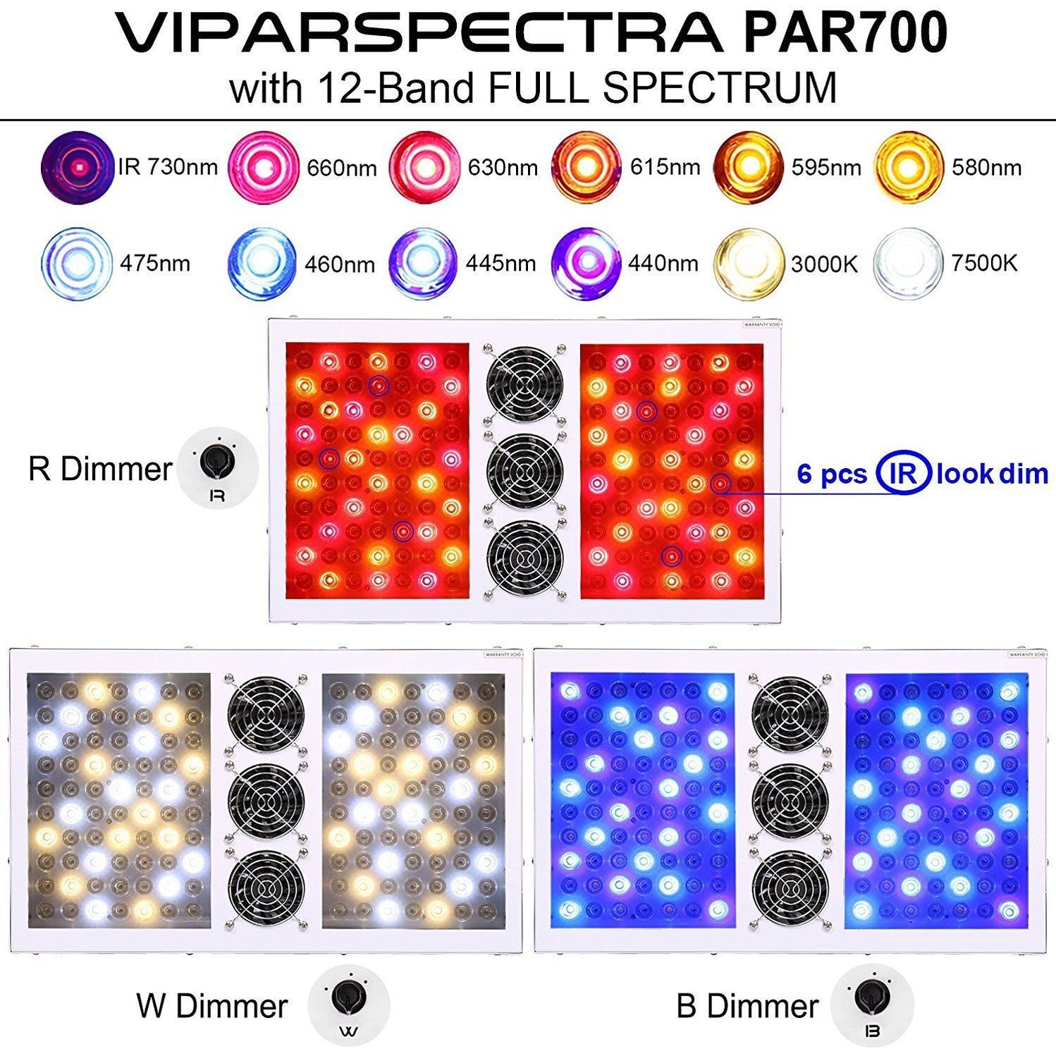 Viparspectra PAR700 Dimmable LED Grow Light | Lowest Price