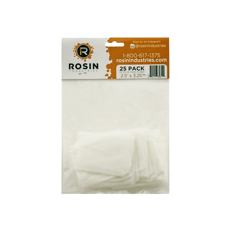 Rosin Industries 2.5" x 3.25" 25 Micron Extraction Bags (25 Pack)