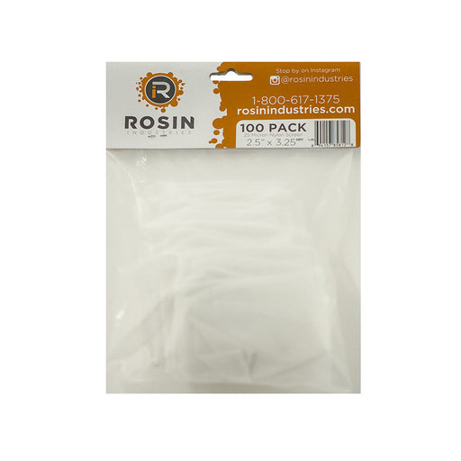 Rosin Industries 2.5" x 3.25" 25 Micron Extraction Bags (100 Pack)