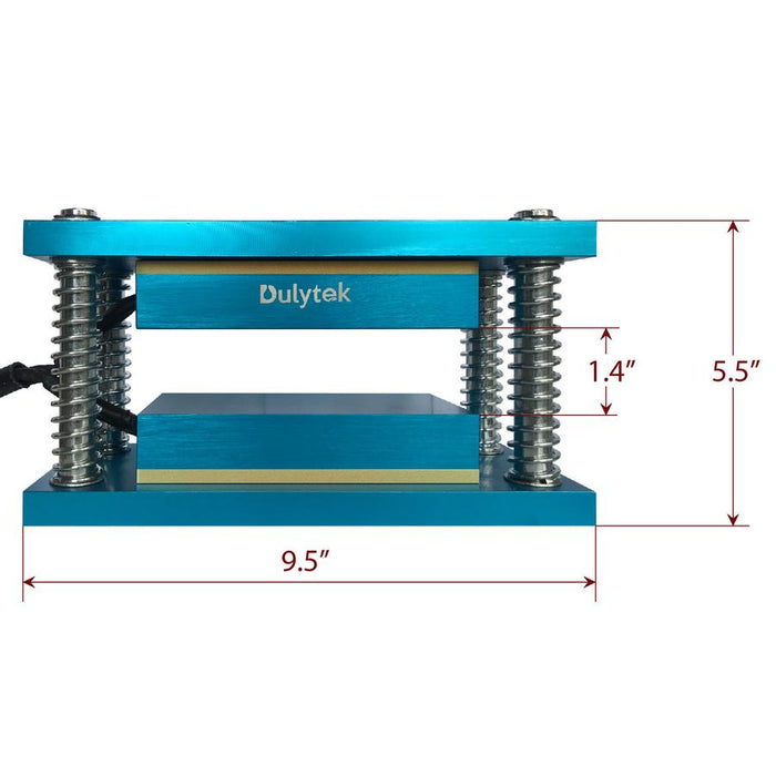 Dulytek Retrofit Rosin Heat Caged Plate Kit, 3 X 6 Inches, For 10 - 20 Ton Shop Presses