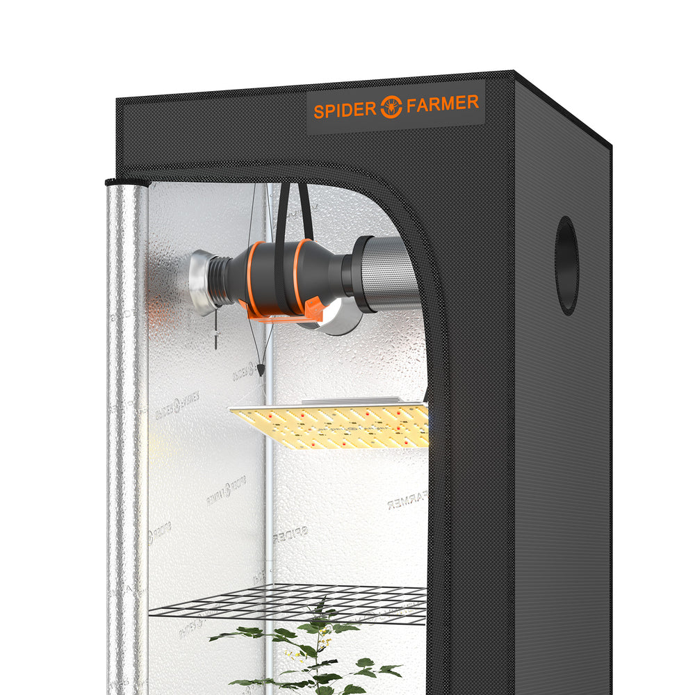 Spider Farmer SF1000D Complete LED Grow Tent Kit Inline Fan Combo with Speed Controller