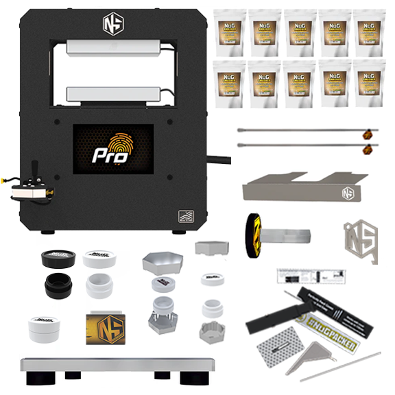 NugSmasher Pro Touch 20 Ton Rosin Press Starter Kit Plus