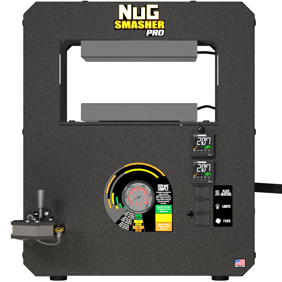 NugSmasher Pro Touch 20 Ton Rosin Press
