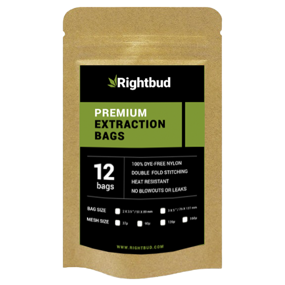 Rightbud 2" X 3.5" Premium Rosin Filter Bags - Pack of 12 (37u, 90u, 120u, 160u)