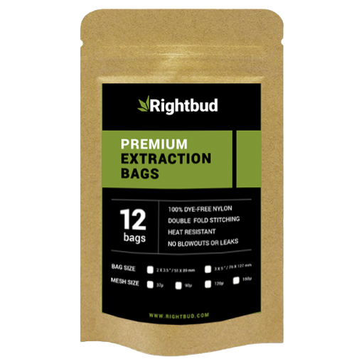 Rightbud 3" X 5" Premium Rosin Filter Bags - Pack of 12 (37u, 90u, 120u, 160u)
